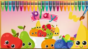 Fruit Vocab & Paint Game - 水果 画画涂色 对于 小天使